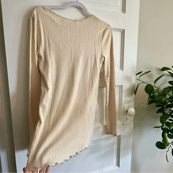 NWT! SKALL STUDIO Beige Long Sleeve Edie Blouse - S - Picture 12 of 12